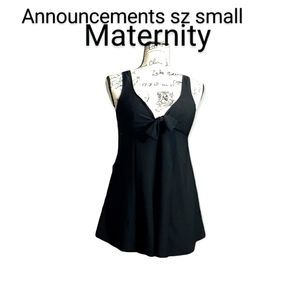 Womens sz small Black Announcements Maternity piece swimsuit Ladies bathing suit
